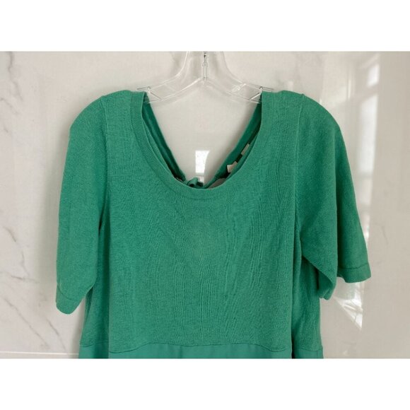 Anthropologie MOTH Tunic Top Green A-Line Off the Shoulder Size Large - Picture 6 of 11